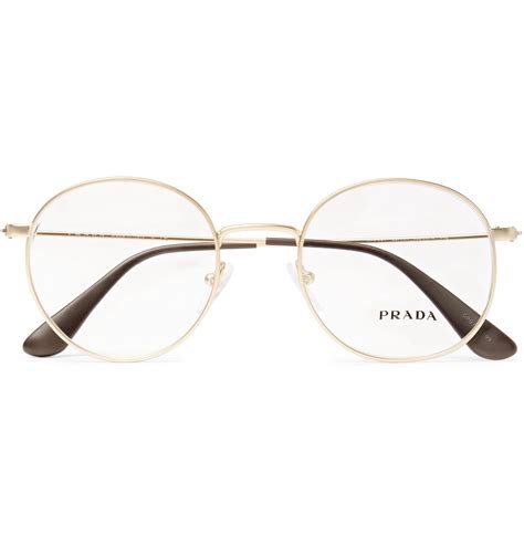 thick bug eye round prada mens glasses|Men's Prada Eyeglasses .